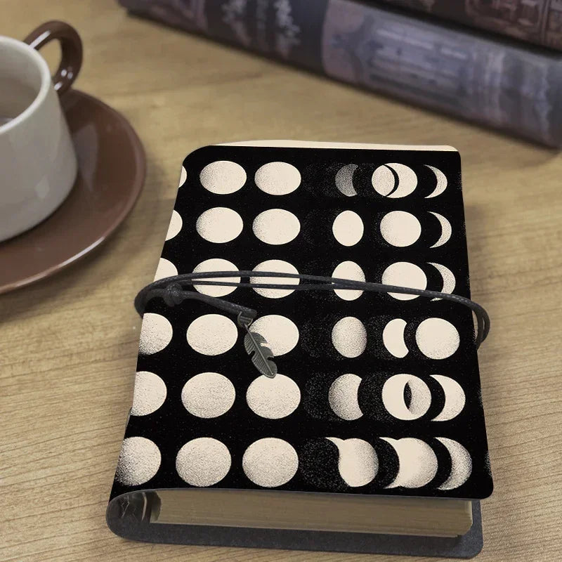 Notebook - White Horse Pattern Leather 80 Sheets