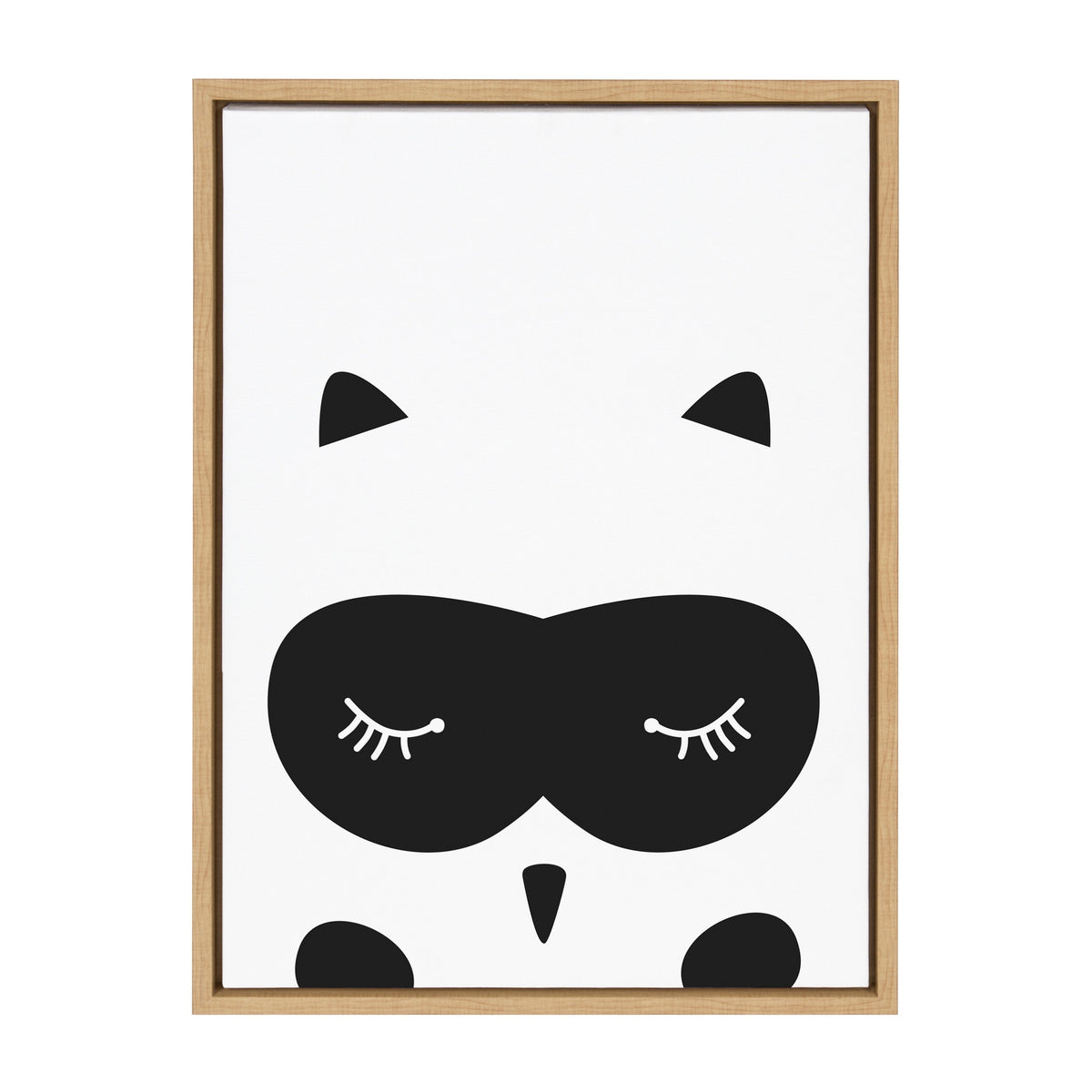 Sylvie Modern Baby Owl Framed Canvas by Rachel Lee of My Dream Wall