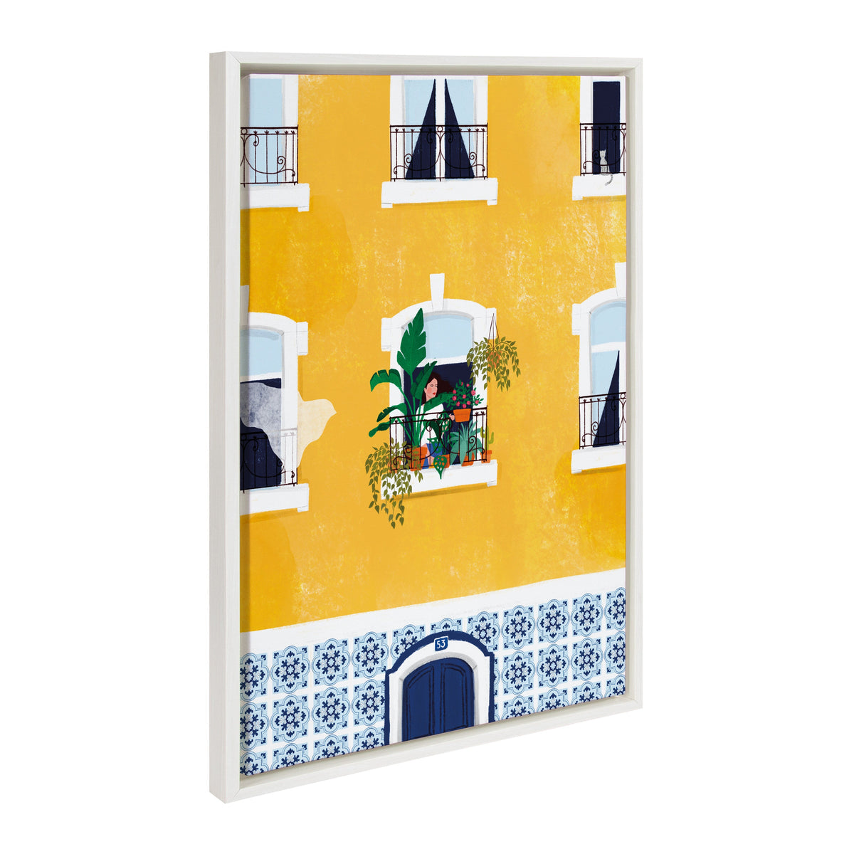 Sylvie Lisbon Framed Canvas by Maja Tomljanovic