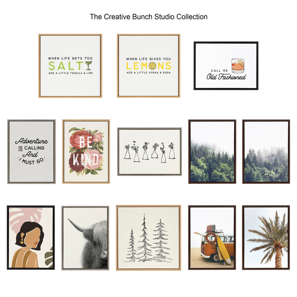 Sylvie One Coconut Palm Tree Framed Canvas by The Creative Bunch Studio