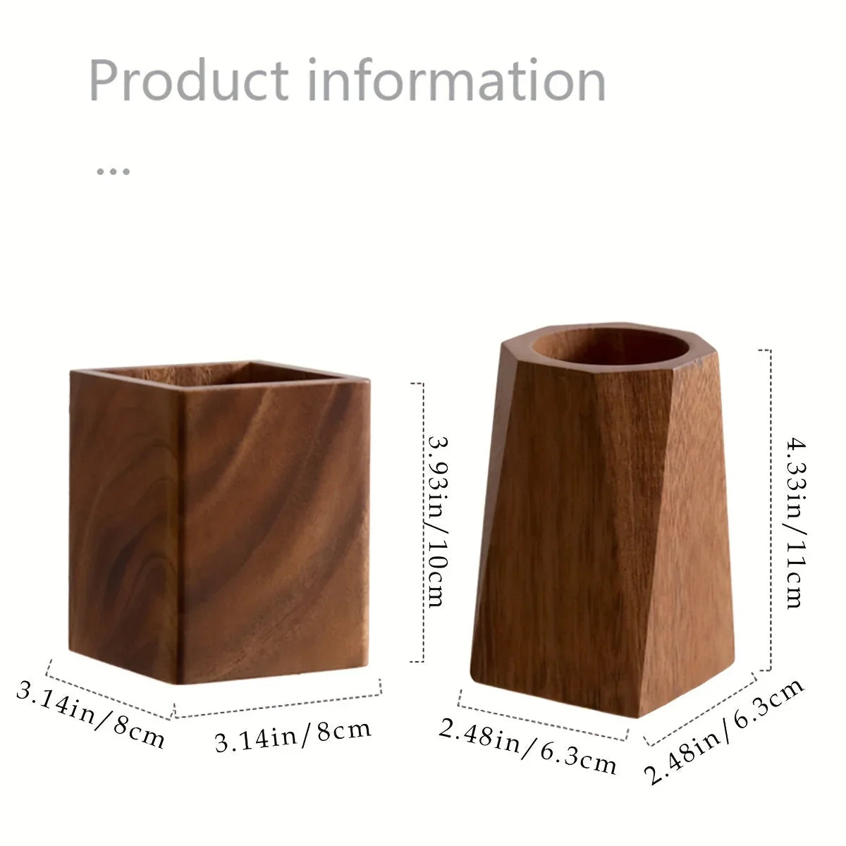 Pen Holder - Vintage Wooden Blue
