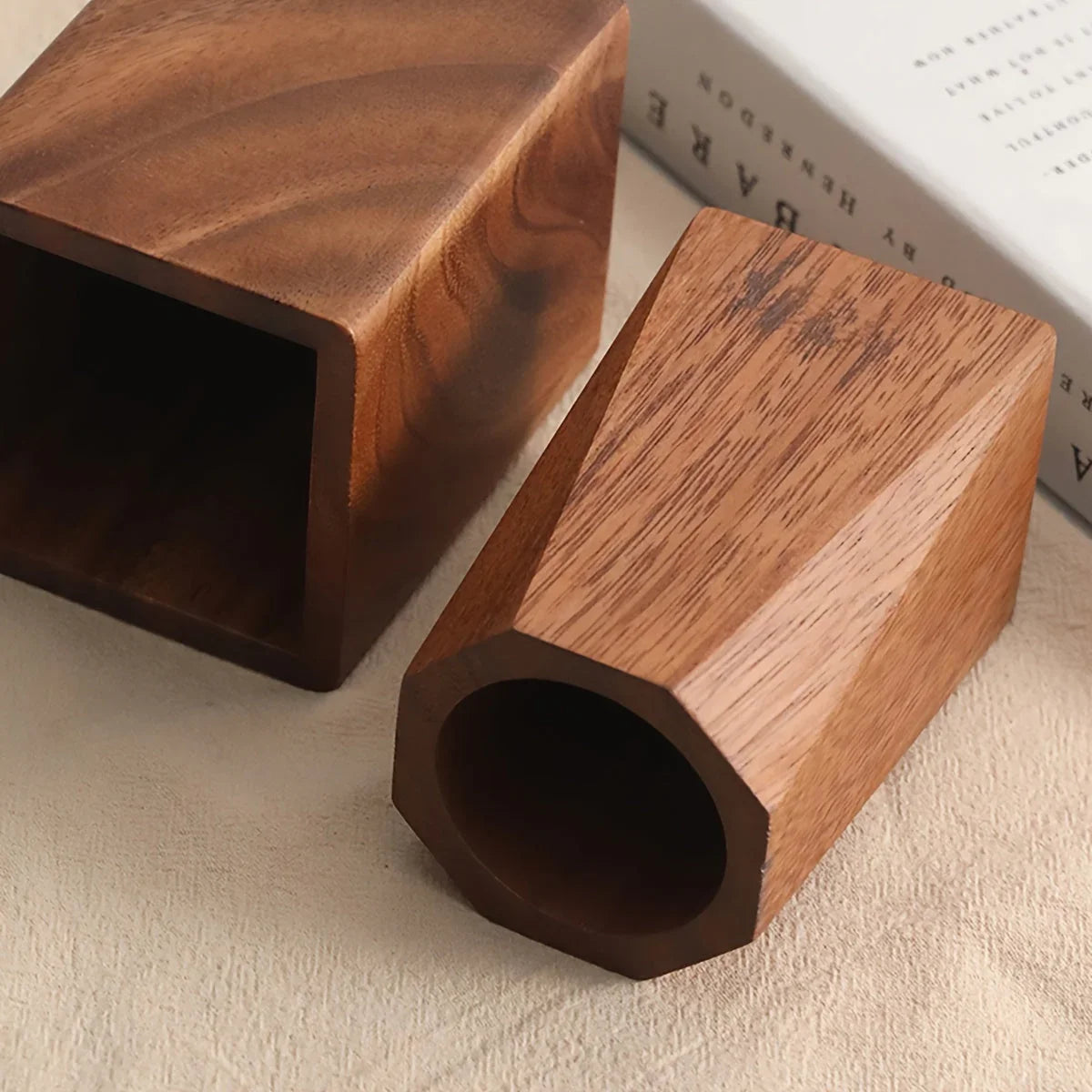 Pen Holder - Vintage Wooden Blue