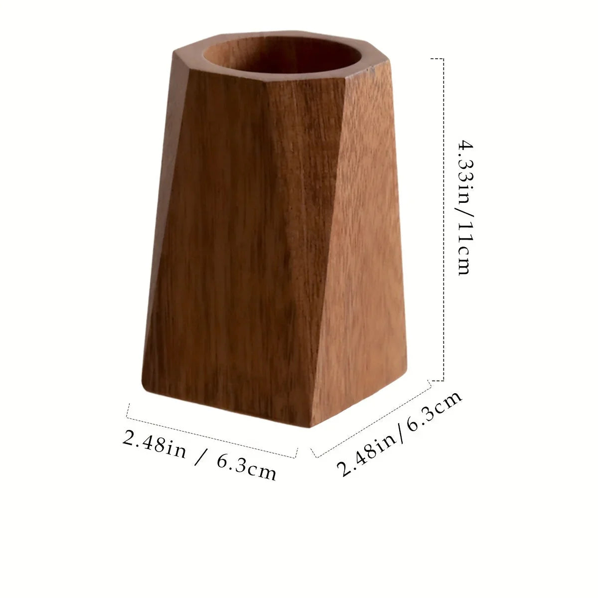 Pen Holder - Vintage Wooden Blue