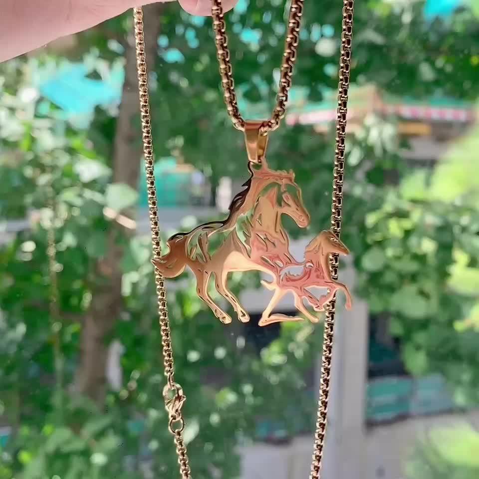 Pendant Necklace - Stainless Steel Animal Lover