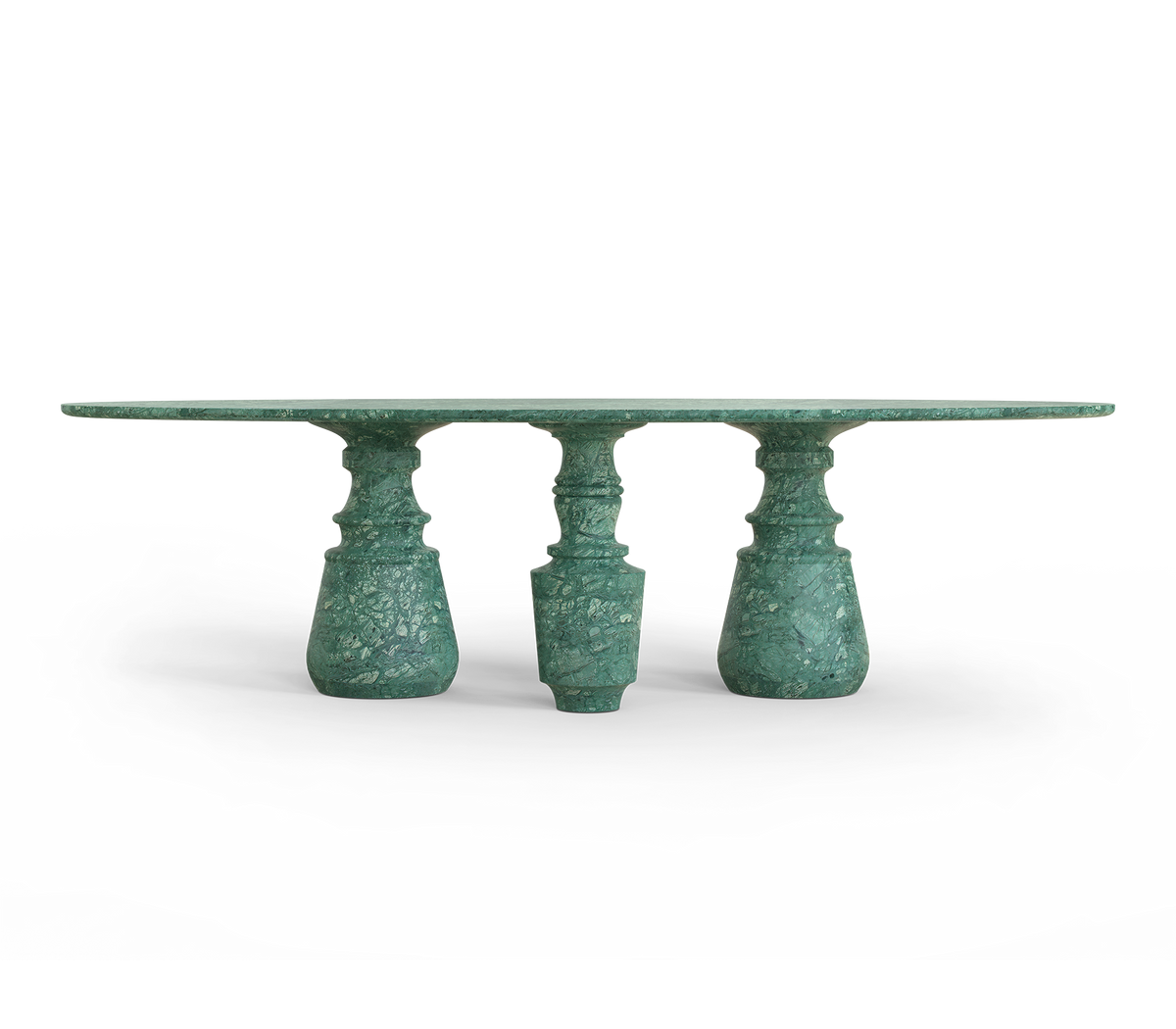 Pietra Oval XL Carrara Dining Table by Boca do Lobo – view 4
