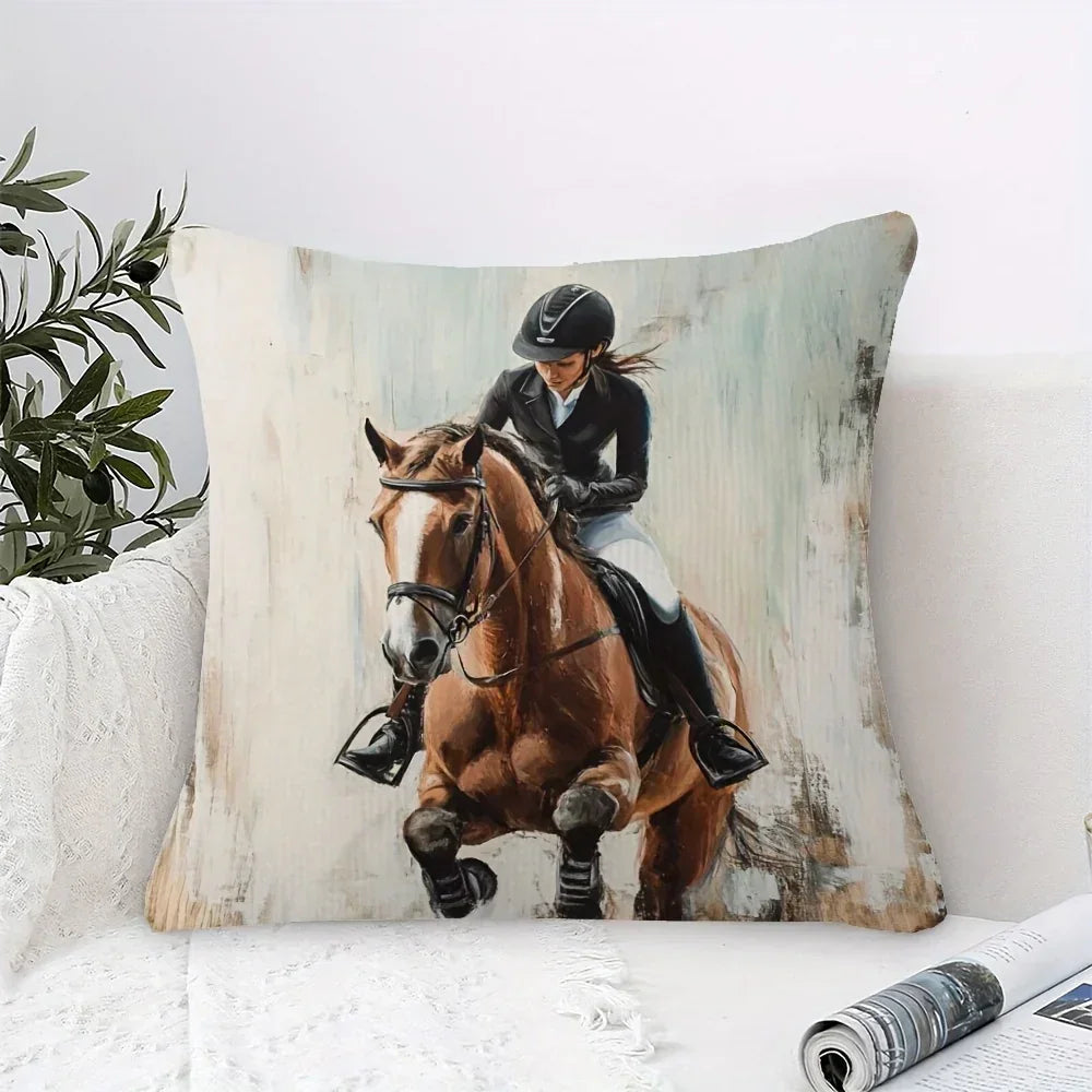 Pillowcase - Soft Plush Horse 45x45cm