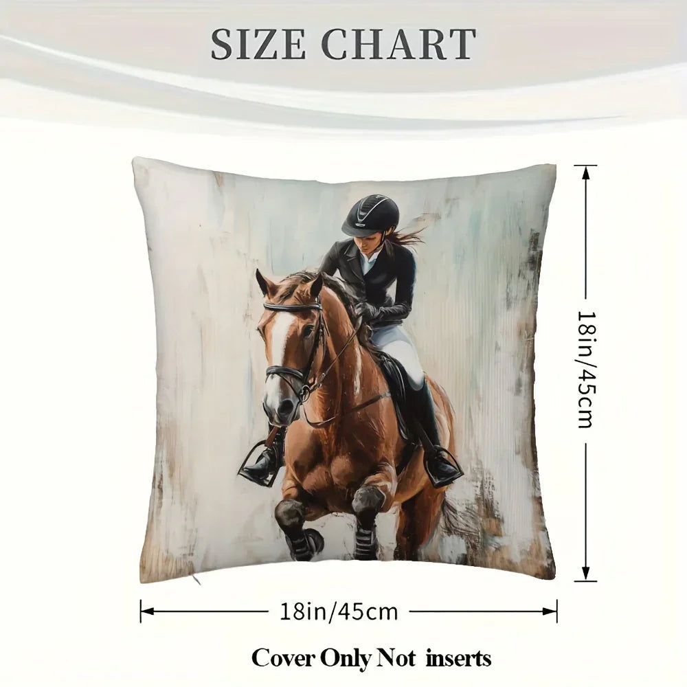 Pillowcase - Soft Plush Horse 45x45cm