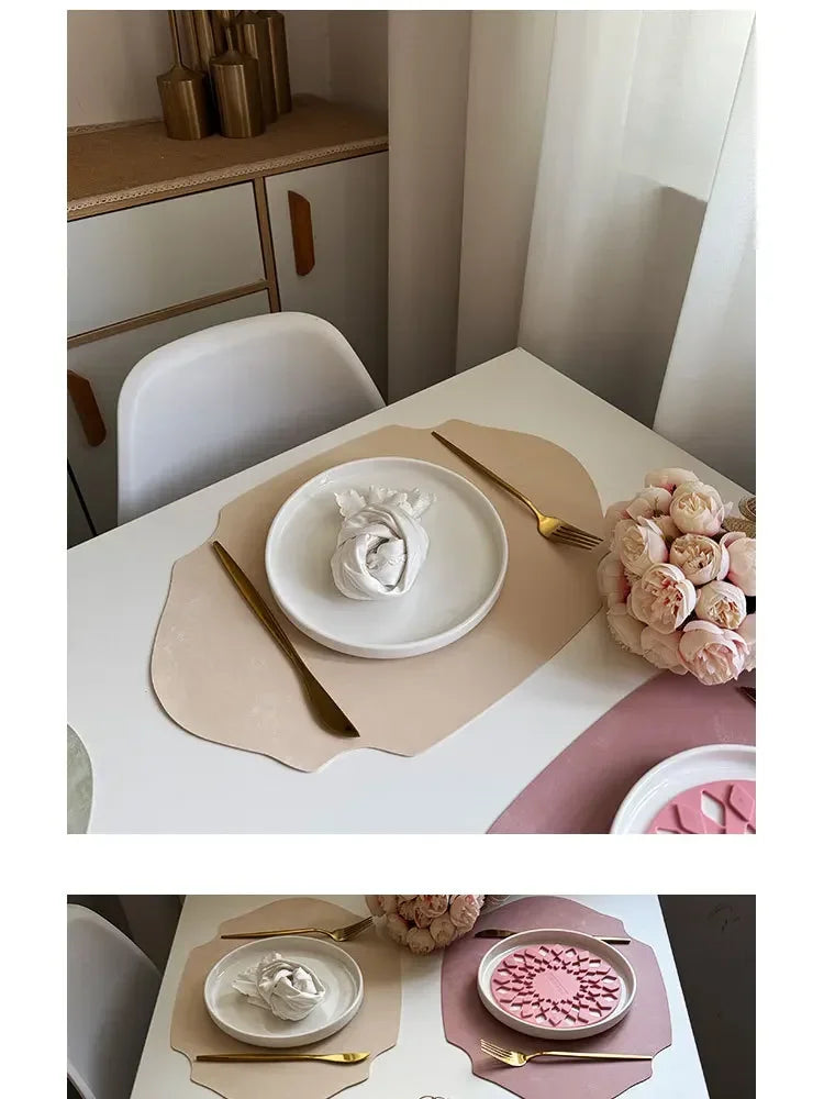 Placemats - Double-sided PU Leather Oval