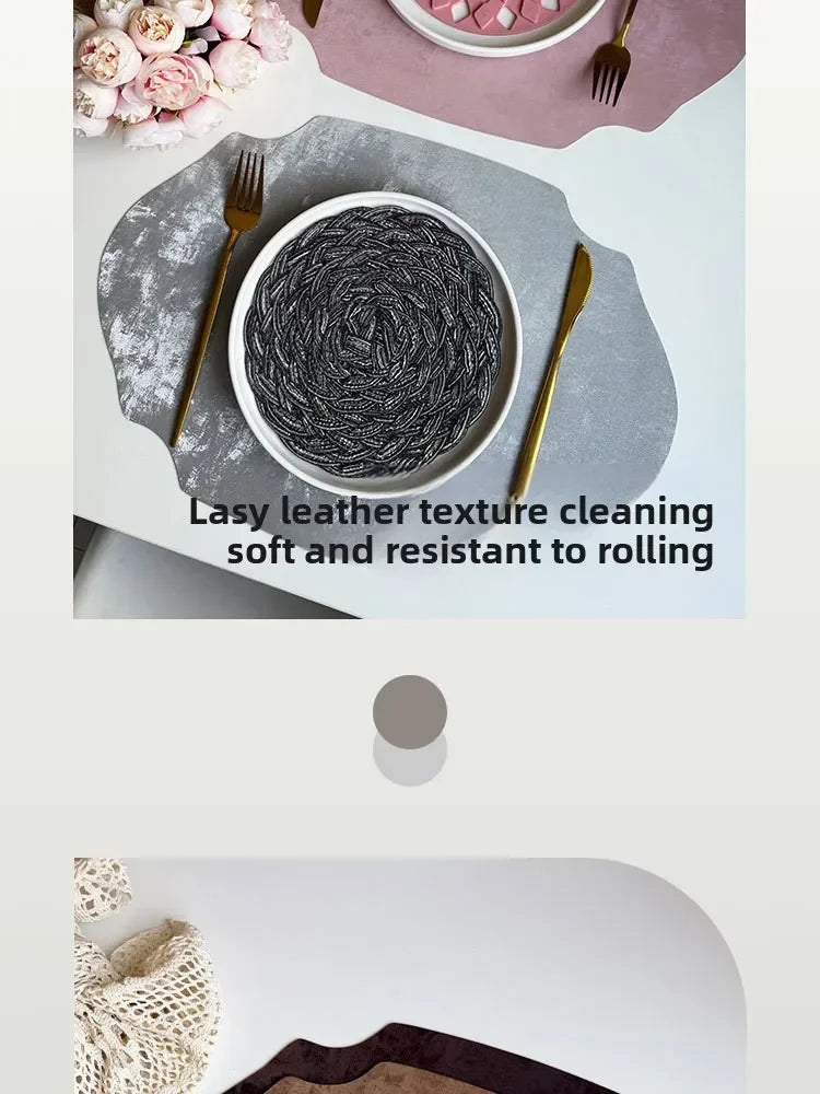 Placemats - Double-sided PU Leather Oval