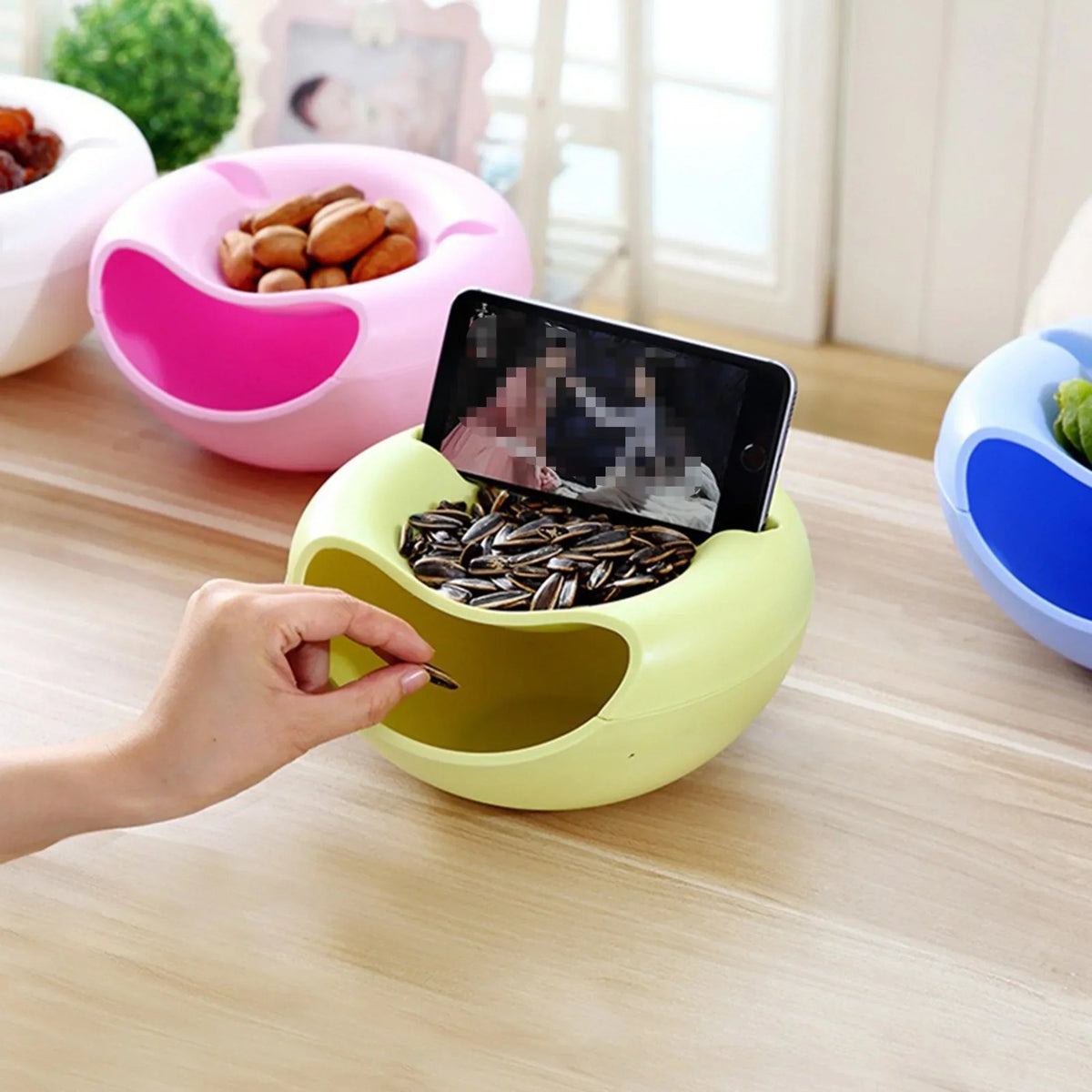 Plate - Double Layer Plastic Snack Holder