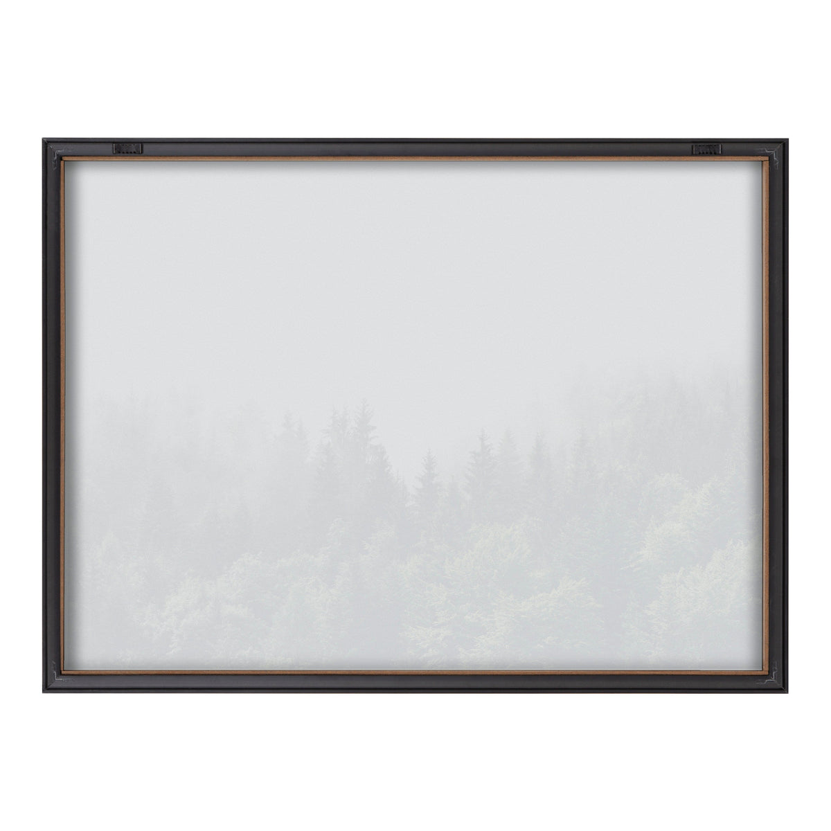 Blake Lush Green Forest on a Foggy Day Framed Printed Glass by The Creative Bunch Studio