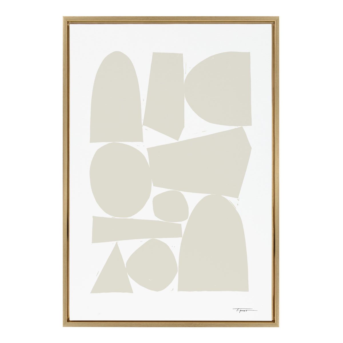 Sylvie Constructed II Neutral Framed Canvas by Statement Goods