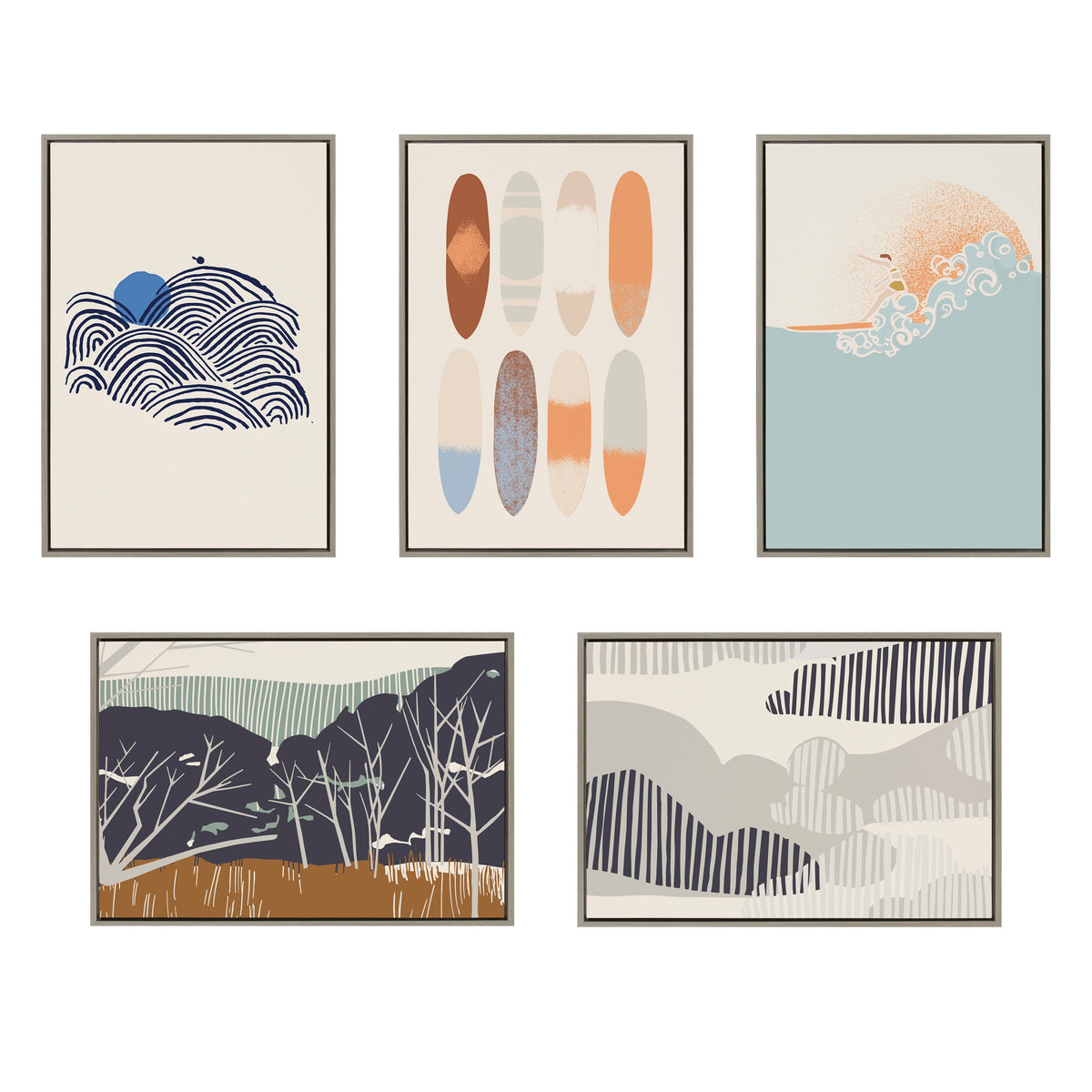 Sylvie New Nostalgia Skiers Framed Canvas by Hannah Beisang