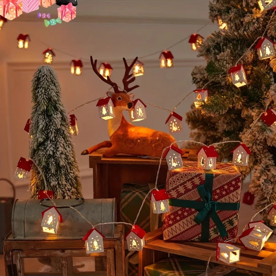 Red 2M 10 LED Fairy Lights - Battery Operated