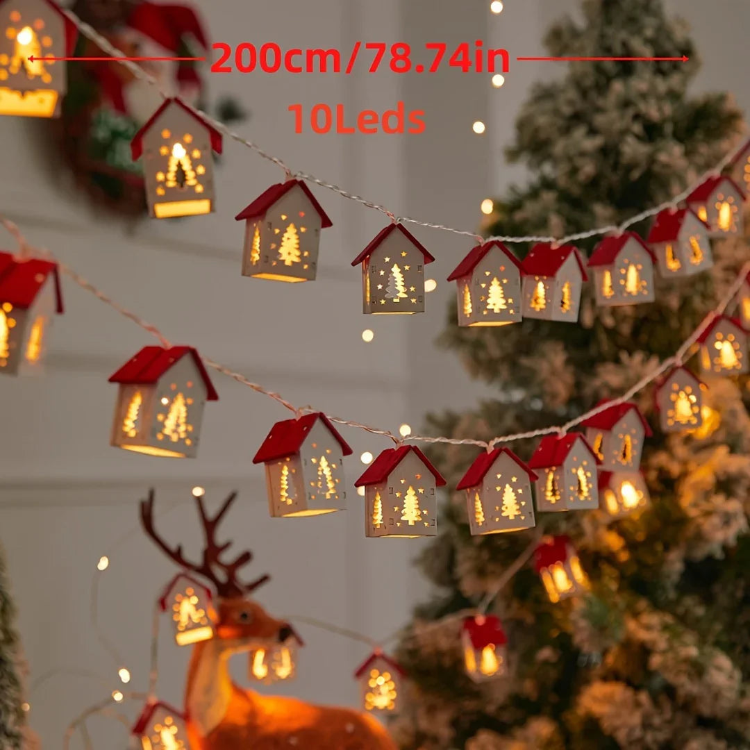 Red 2M 10 LED Fairy Lights - Battery Operated