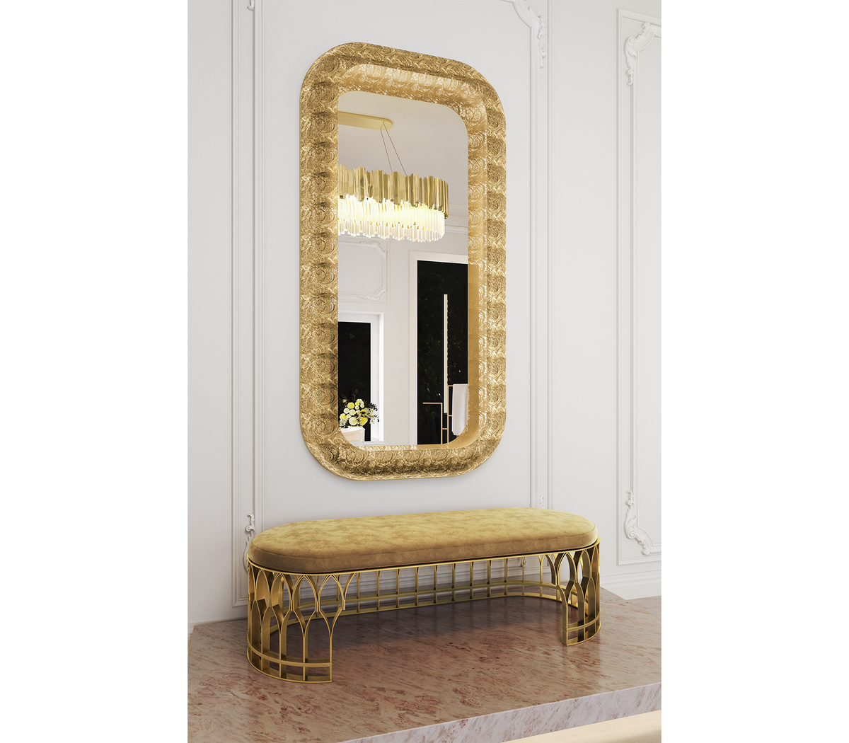 Ring Rectangular Mirror by Boca do Lobo – view 3