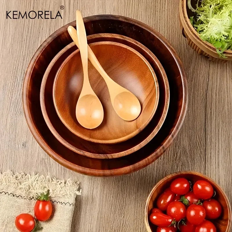 Salad Bowl - Anti-Scalding Wooden Large