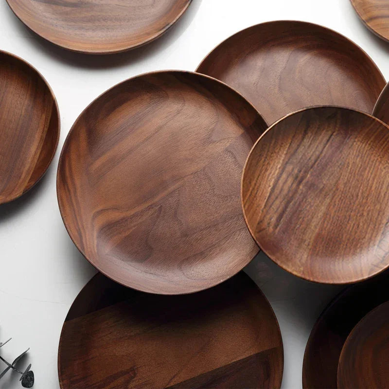 Serving Plate - Wooden Black Walnut 15cm — House of Avana, view 1 of 12