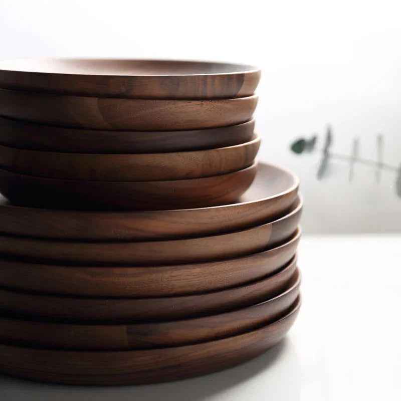 Serving Plate - Wooden Black Walnut 15cm — House of Avana, view 9 of 12