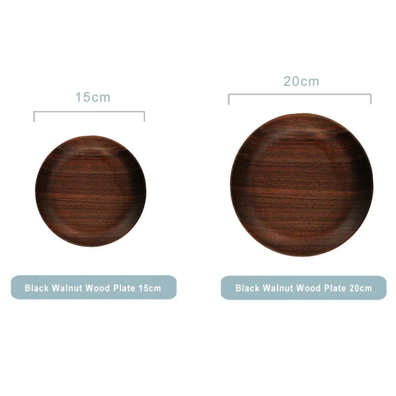 Serving Plate - Wooden Black Walnut 15cm — House of Avana, view 5 of 12