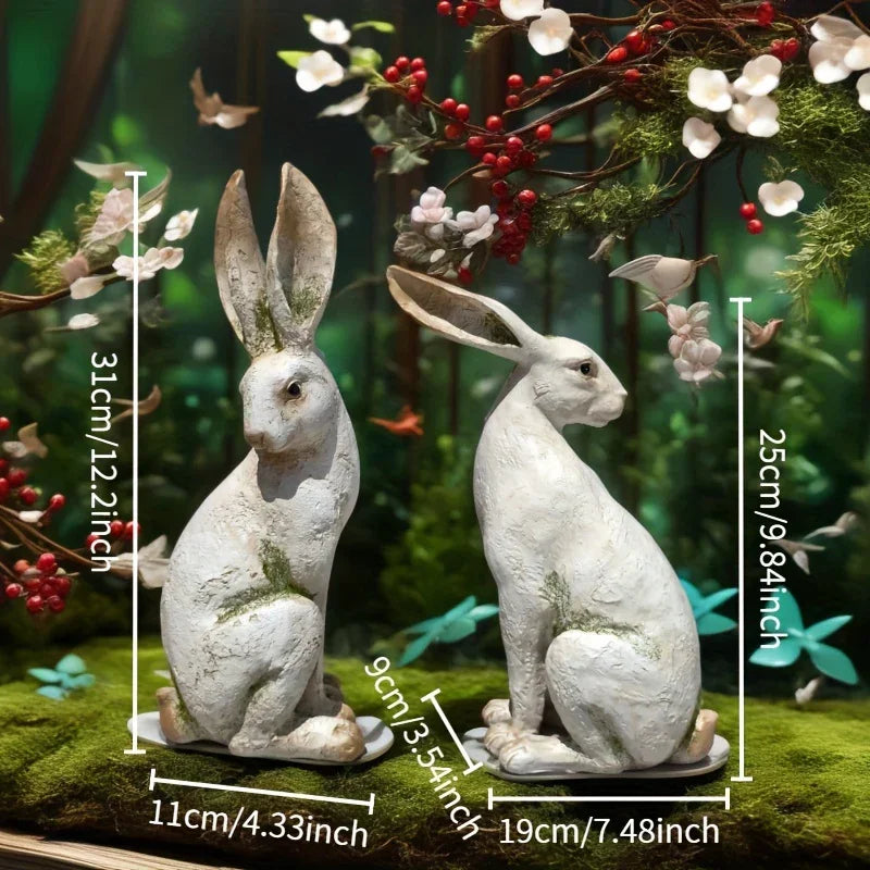 Set of 2 American-Style Long-Eared Rabbits