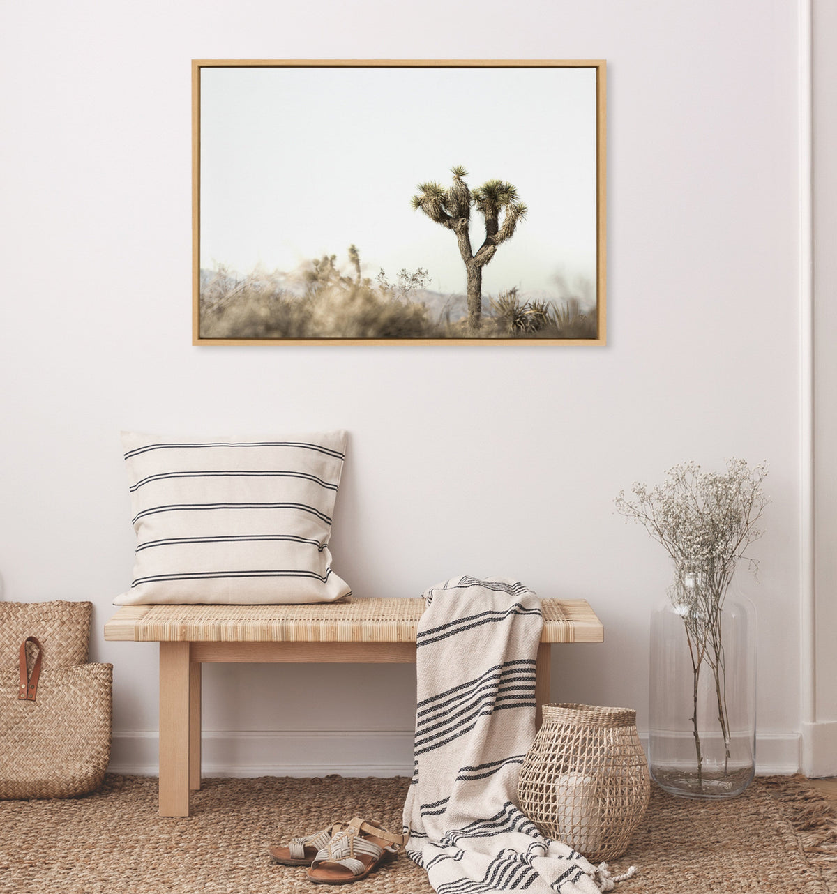 Sylvie Joshua Tree Landscape Framed Canvas by Saint and Sailor Studios