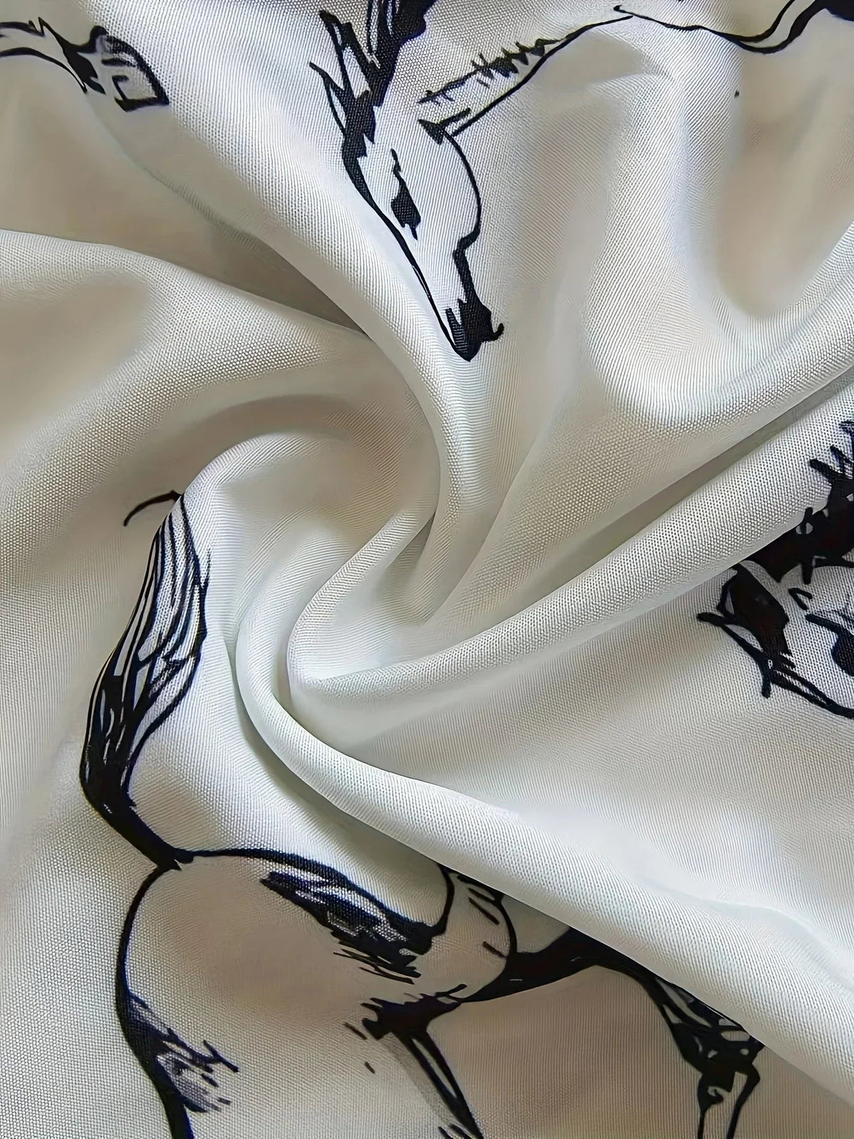 Shirt - Cat Print Cotton Long-Sleeve