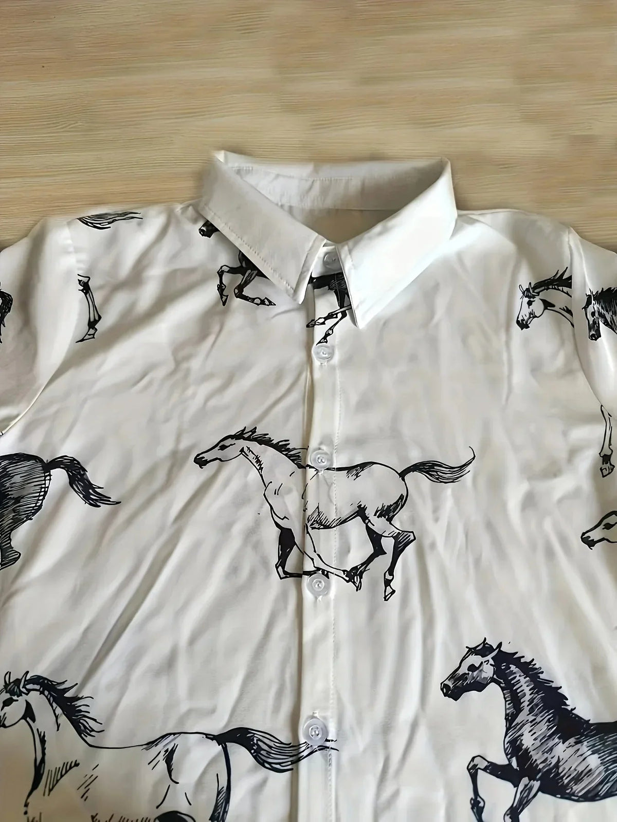 Shirt - Cat Print Cotton Long-Sleeve