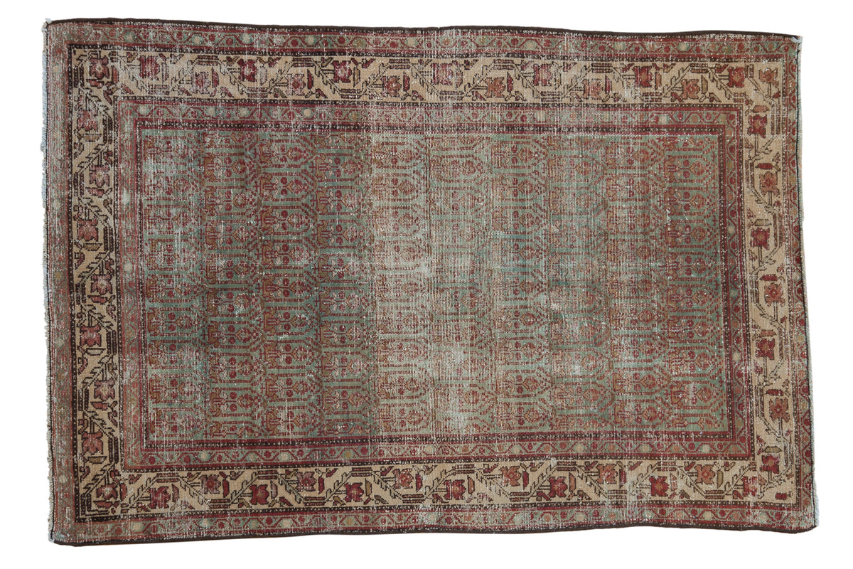 4x6 Vintage Distressed Hamadan Rug