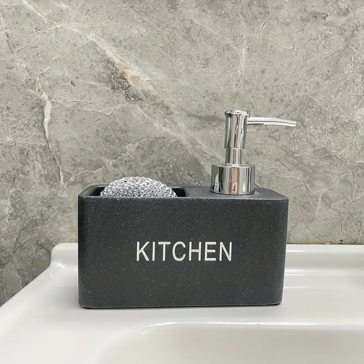 Soap Dispenser - Ceramic Black Natural