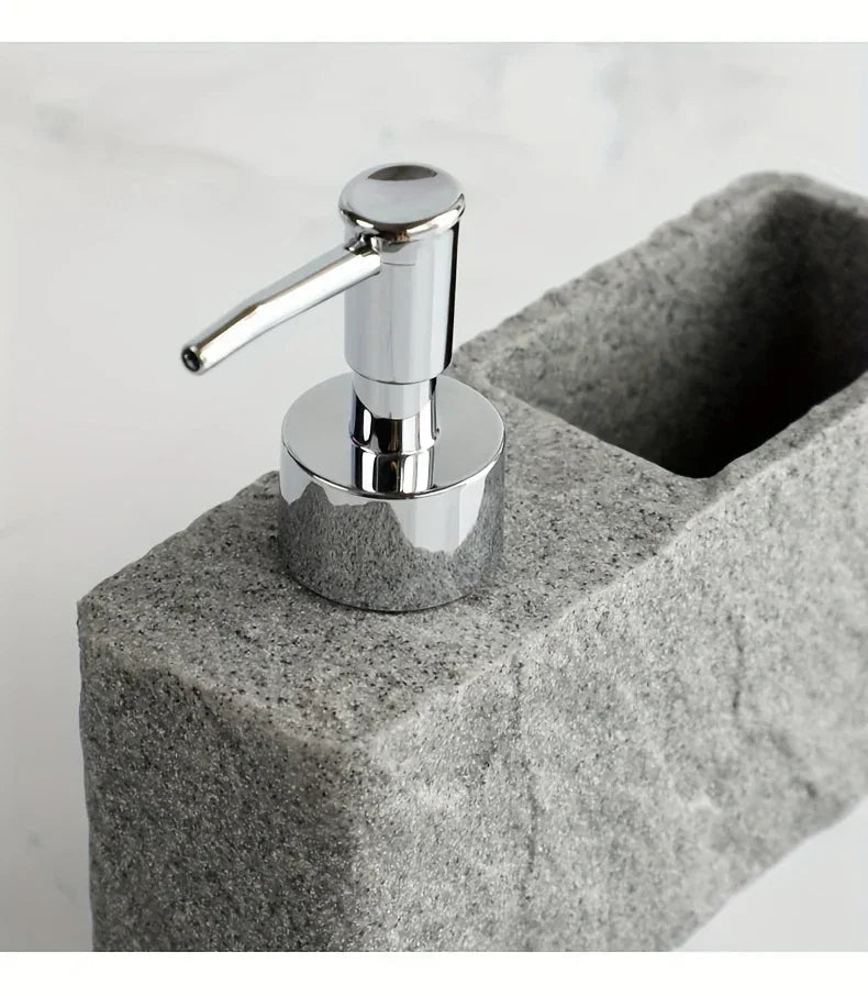 Soap Dispenser - Ceramic Black Natural