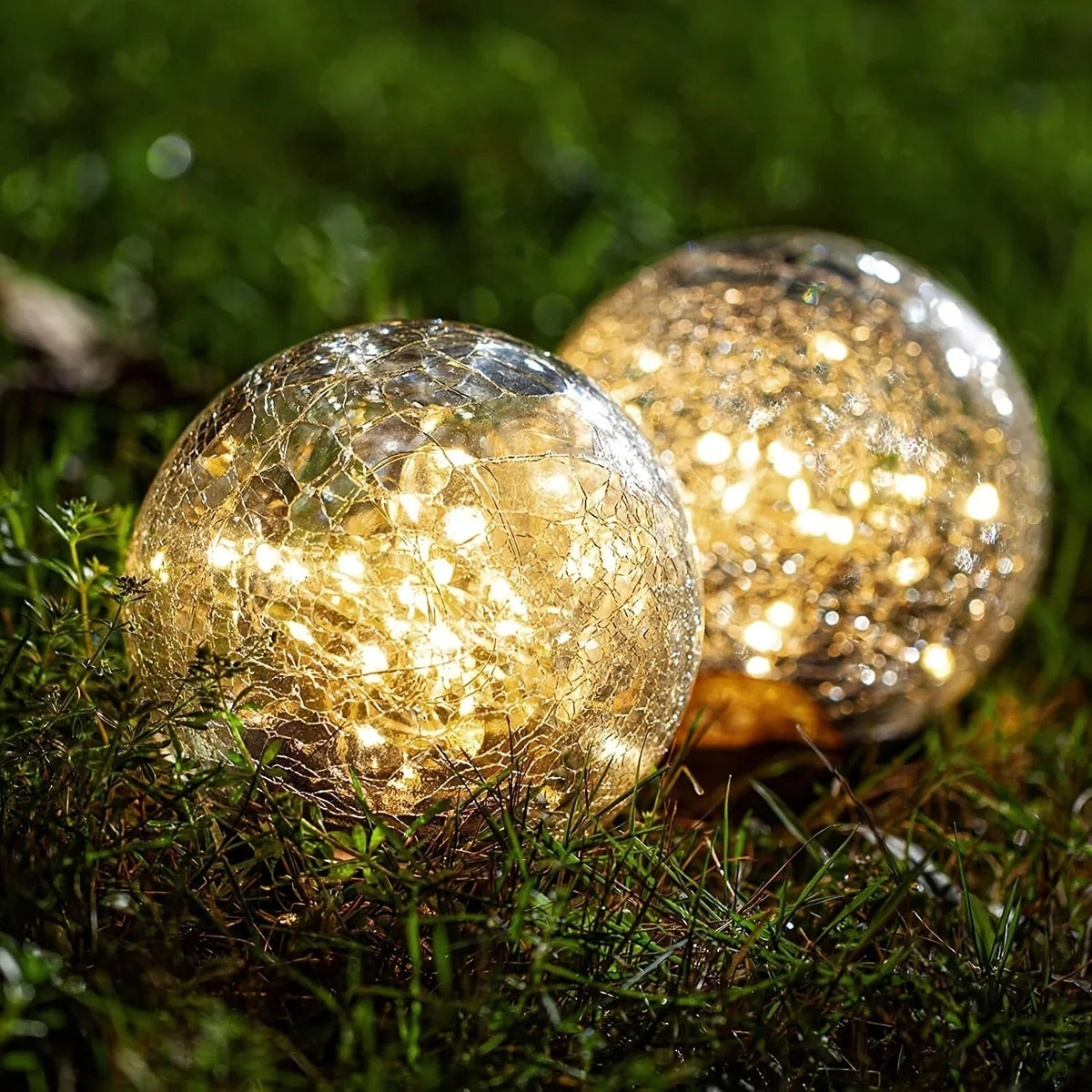 Solar Powered Garden Lights Set of 4 Outdoor Landscape Decor