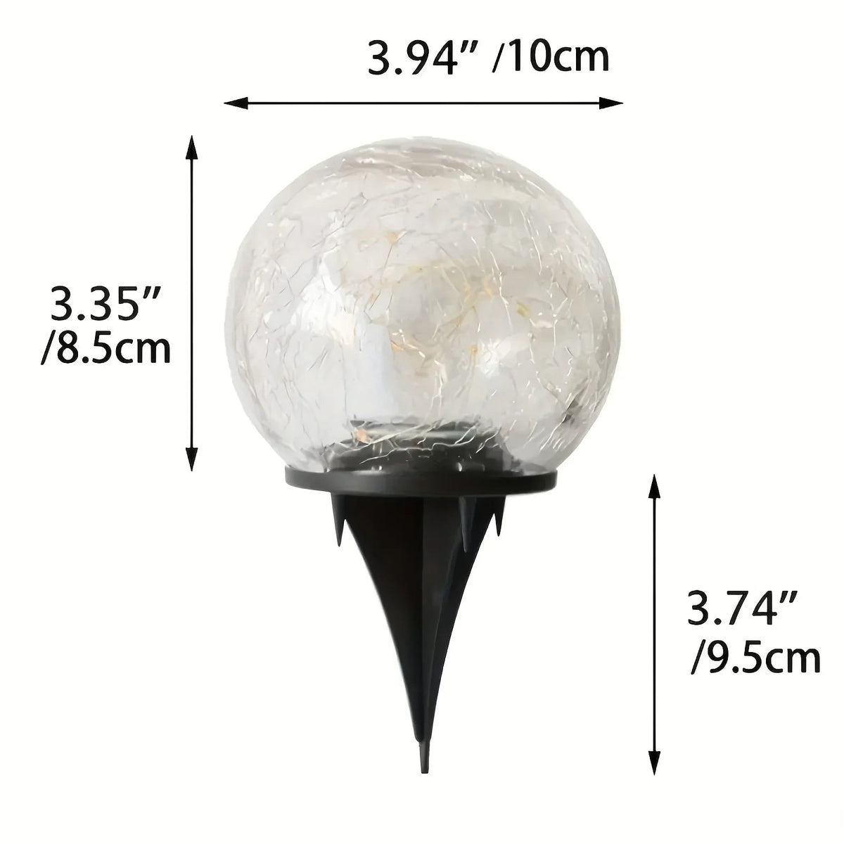 Solar Powered Garden Lights Set of 4 Outdoor Landscape Decor