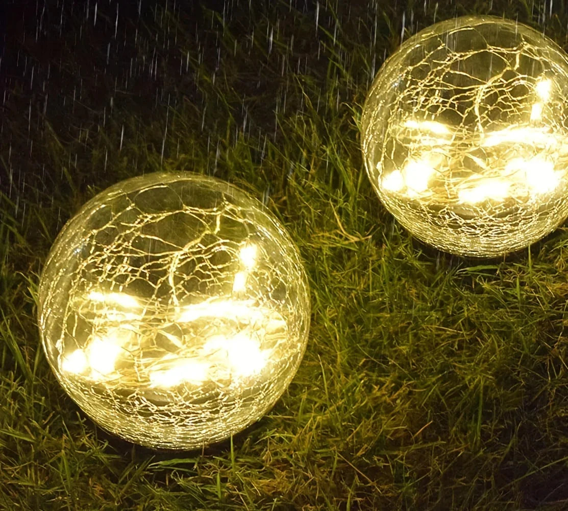 Solar Powered Garden Lights Set of 4 Outdoor Landscape Decor