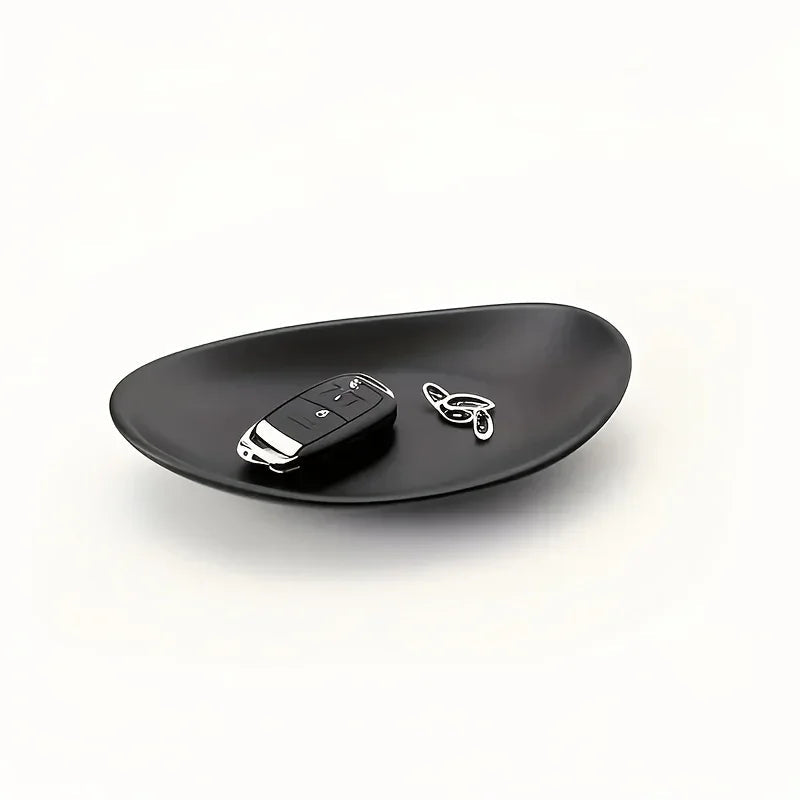 Storage Box - Melamine Black Oval