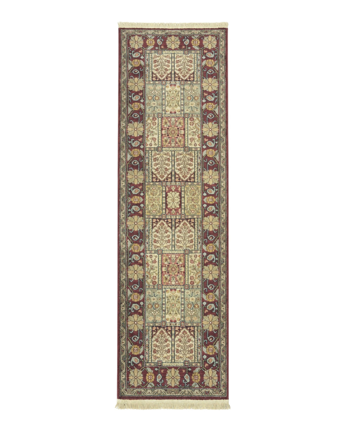 Karastan Runner Rug 2.6 x 8.6, Antique Legends Bakhtiari 2200, Vintage Wool Karastan Runner Rug, Panel Design - Jewel Rugs