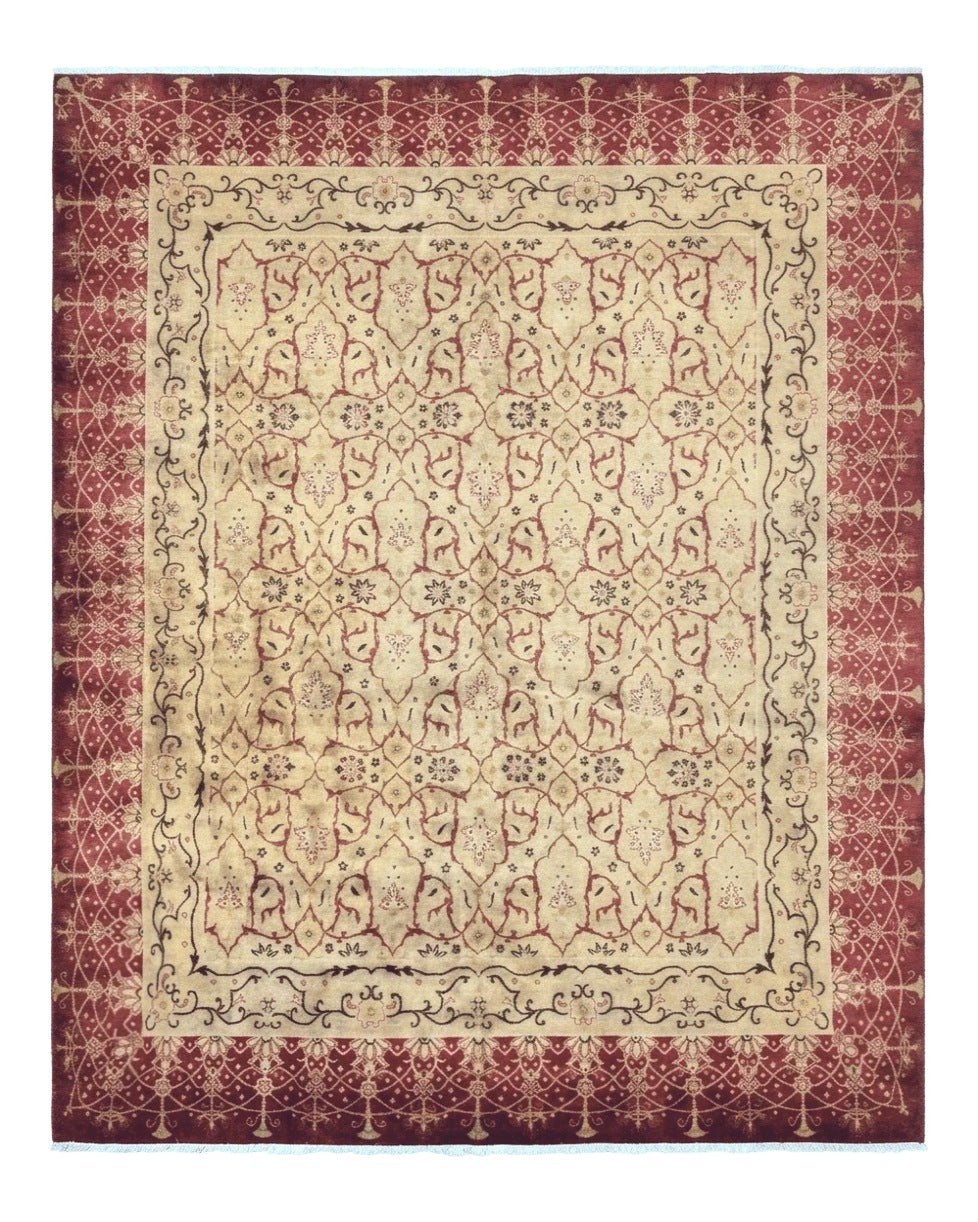 Pak Persian Rug 8x10, Allover Pattern, Gold-Tan, Fine 200 KPSI - Jewel Rugs