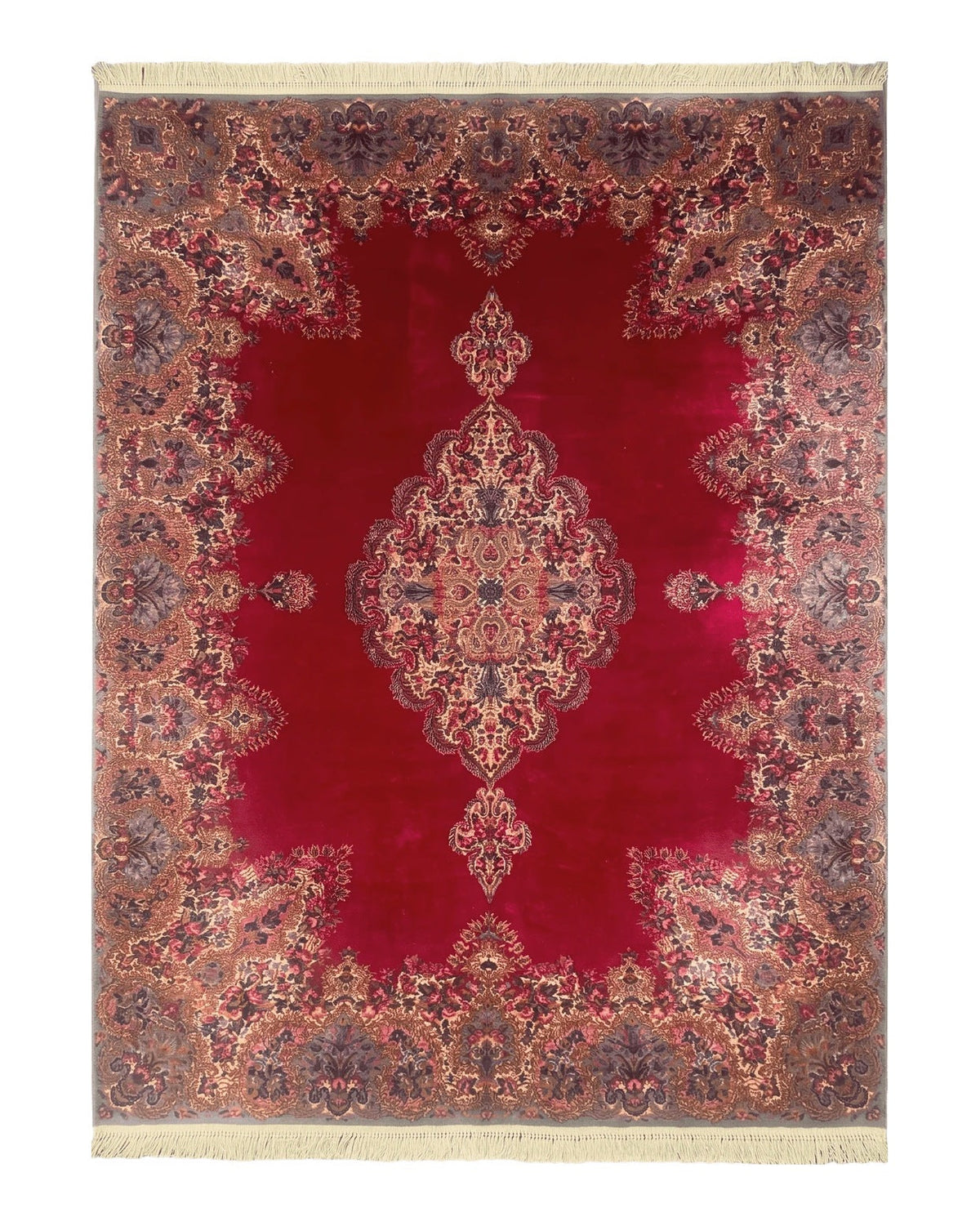 Karastan Rug 8.8 x12 Red Kirman #762, Original 700 Series, Vintage Karastan Carpet, Discontinued Karastan Rug, Karastan Wool Area Rug - Jewel Rugs