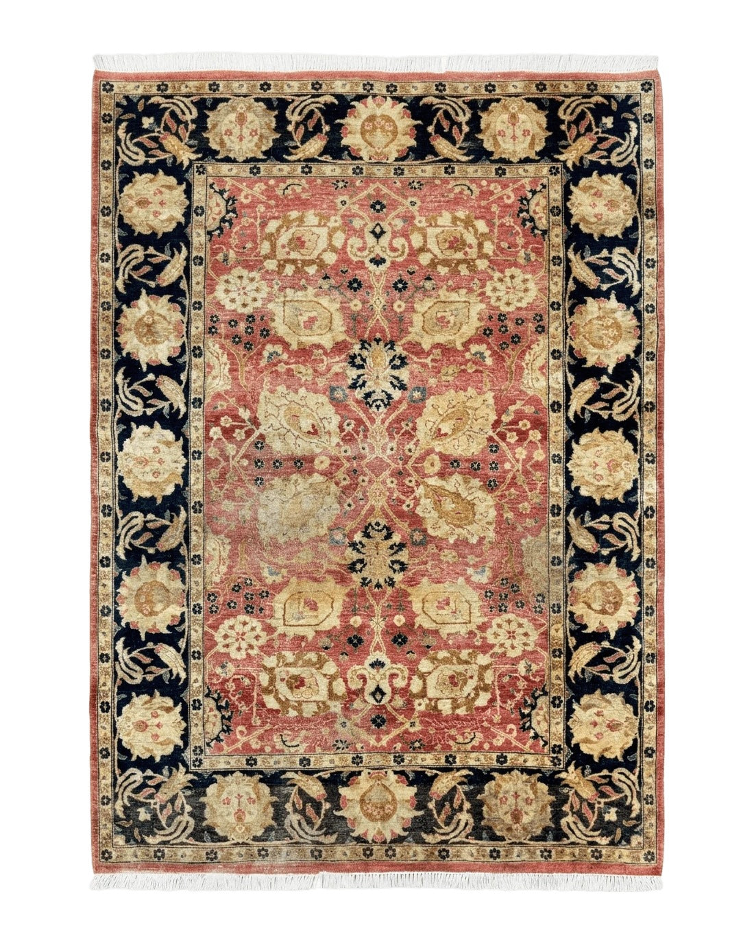 Indian Agra Rug 6x9, Allover Pattern, Traditional Wool Oriental Carpet - Jewel Rugs
