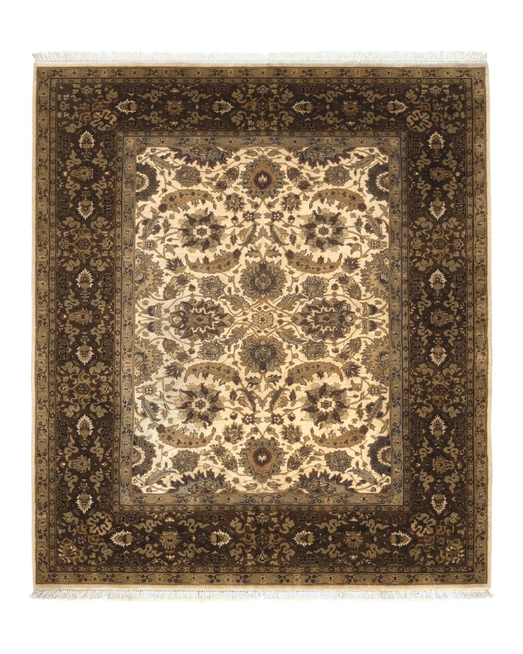 Indo Persian Mahal Rug 8x10, Floral Traditional Wool Oriental Carpet - Jewel Rugs