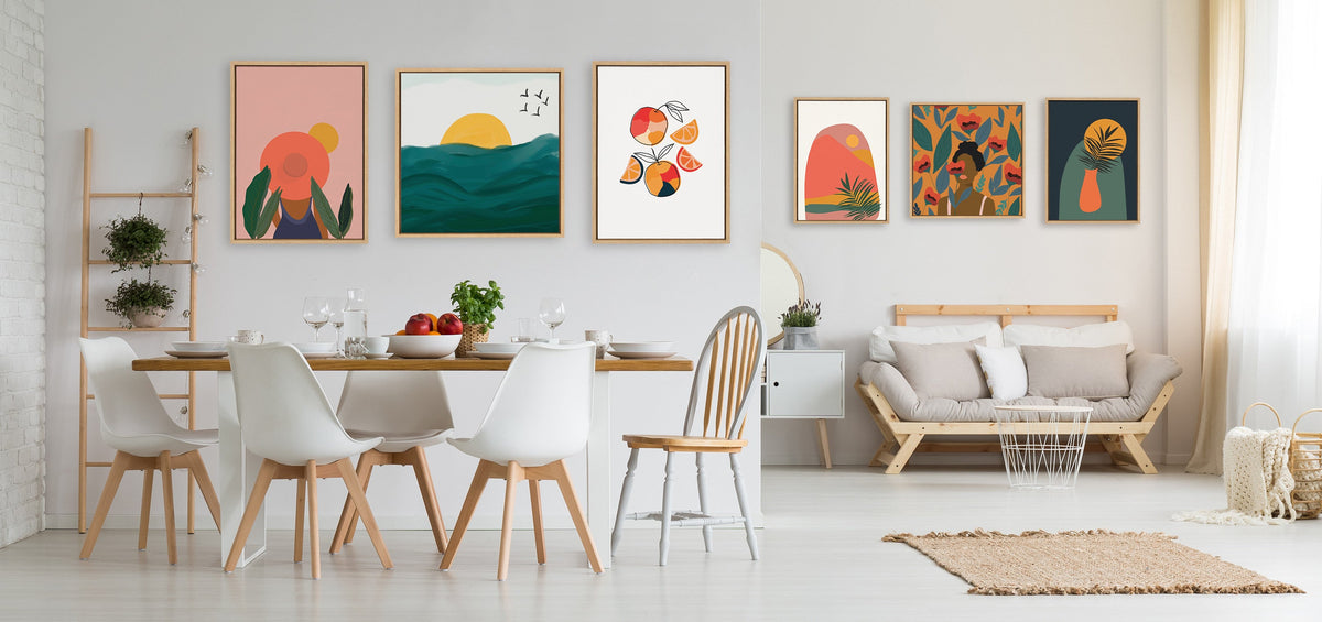 Sylvie Horizon Framed Canvas by Oris Eddu