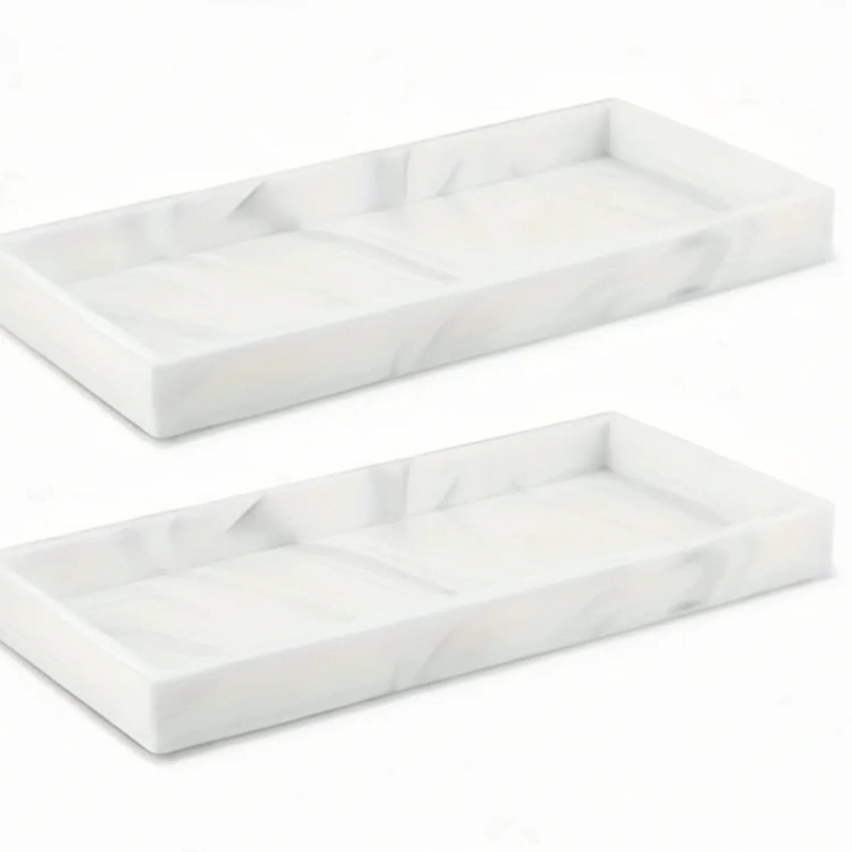 Tray - Decorative White Gold