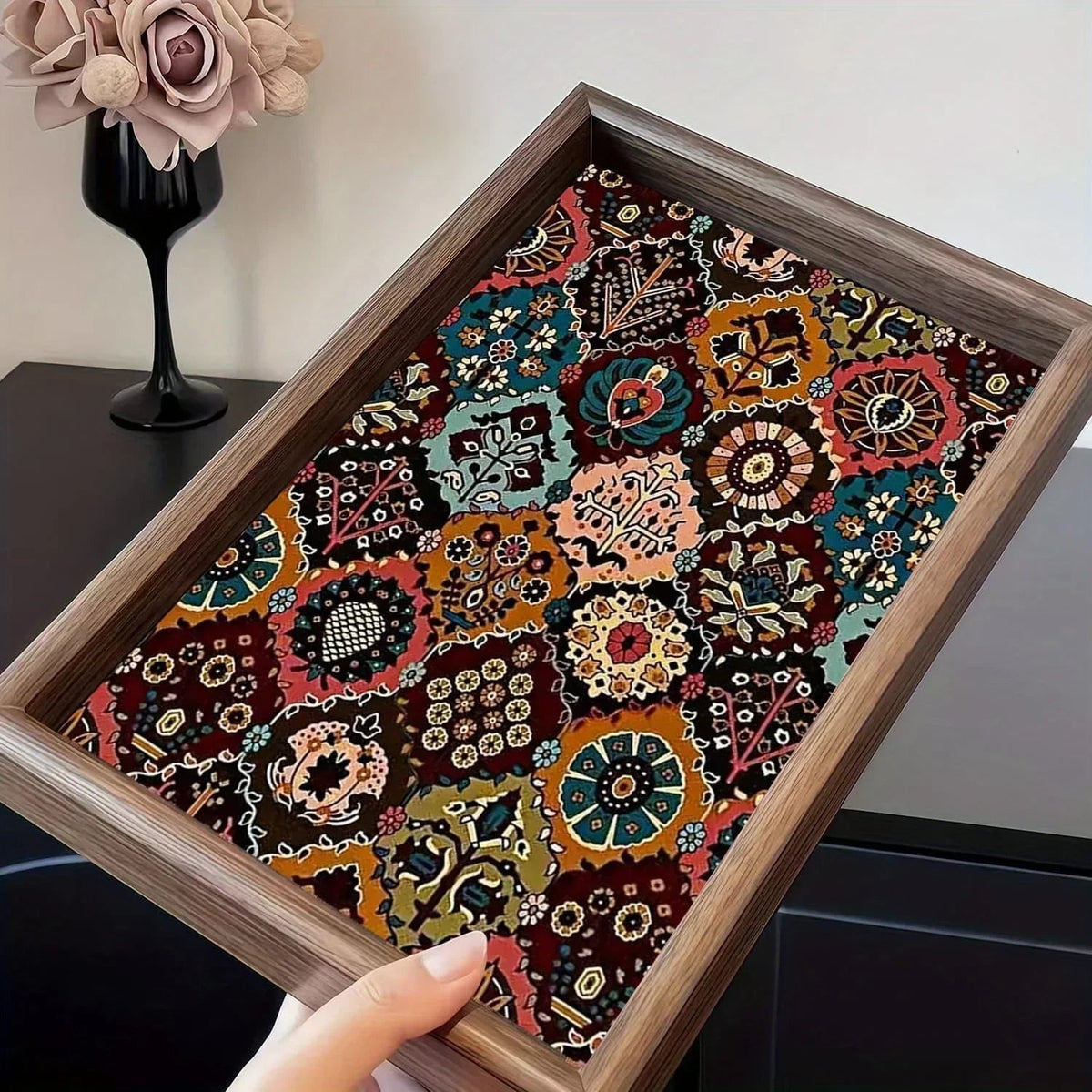 Tray - Vintage Wooden Square