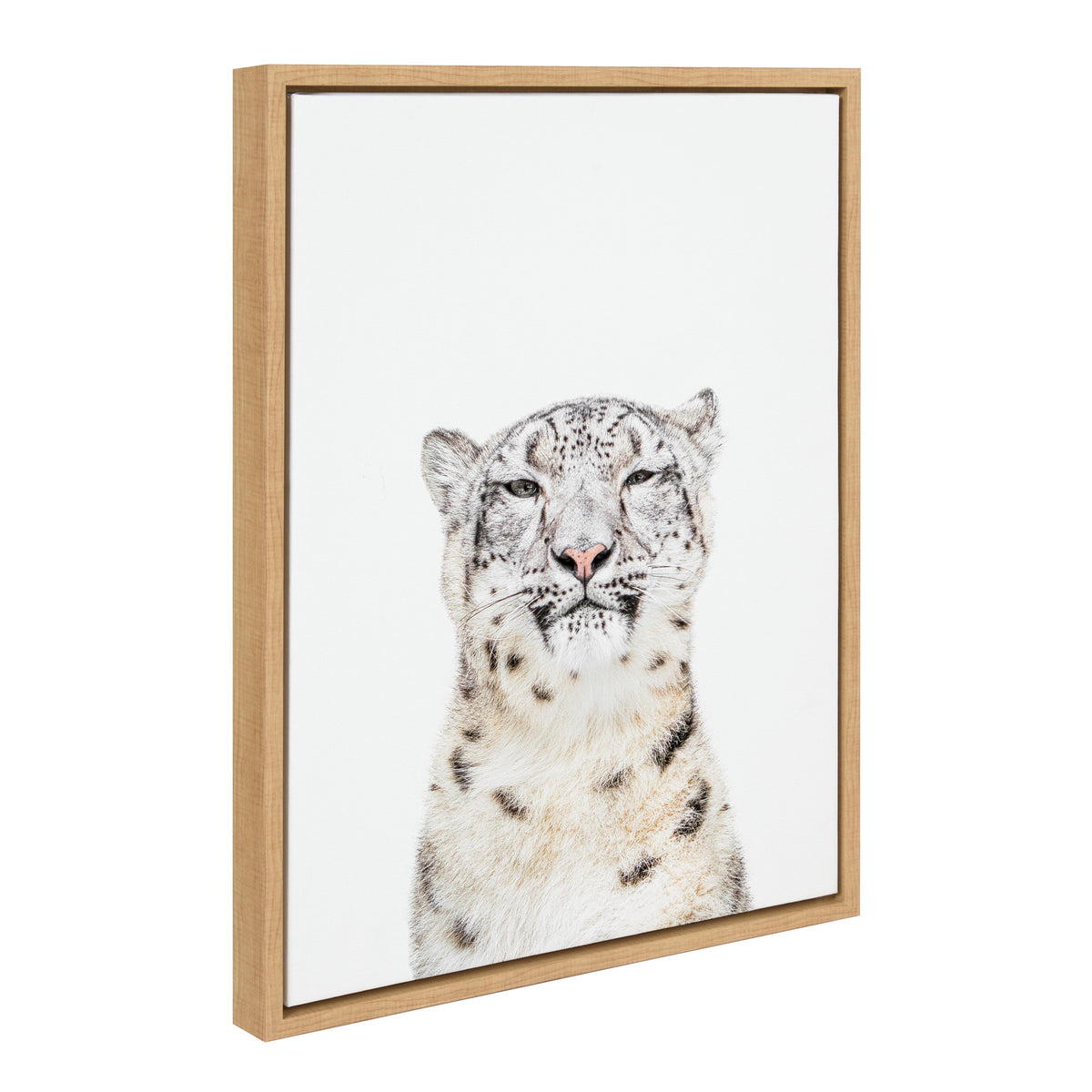 Sylvie Snow Leopard Portrait Framed Canvas by Amy Peterson Art Studio