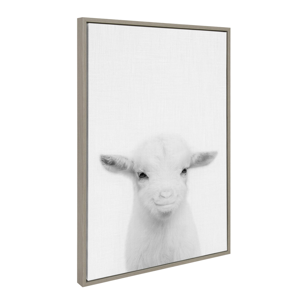 Sylvie Baby Goat Framed Canvas by Simon Te Tai