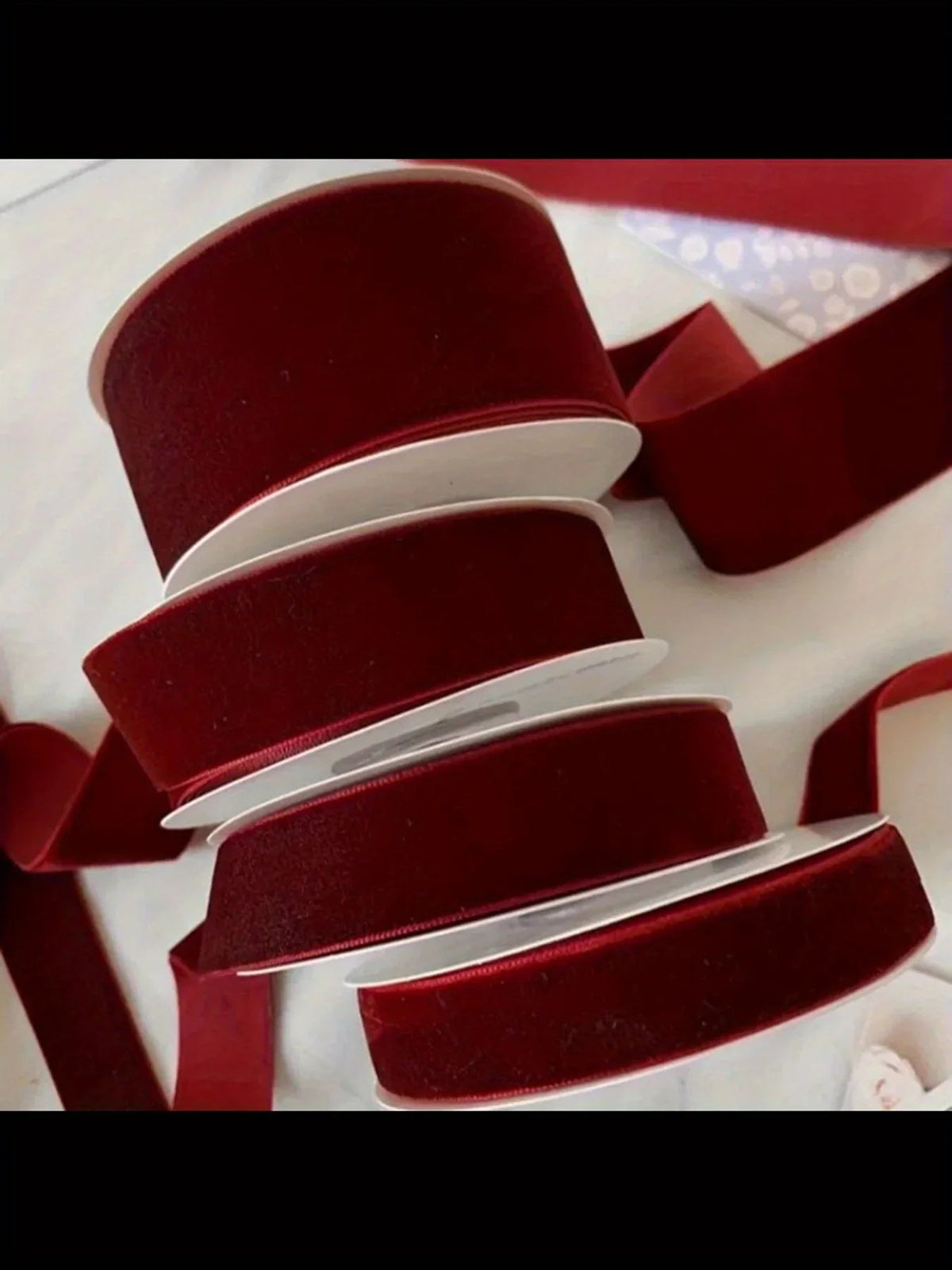 Velvet Ribbon 2 Rolls 4.48m Length for Gift Wrapping