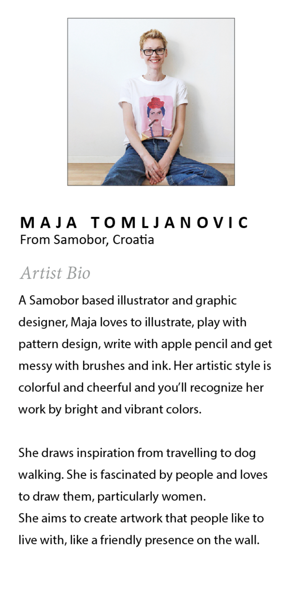 Sylvie Lisbon Framed Canvas by Maja Tomljanovic
