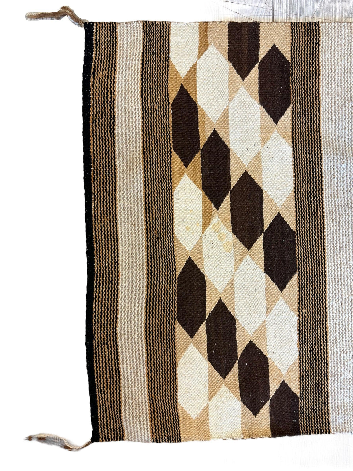 Vintage Kilim Rug 3x4 | Brown, Gray & Ivory | Hand-Woven Wool Flatweave - Rugistan, view 3
