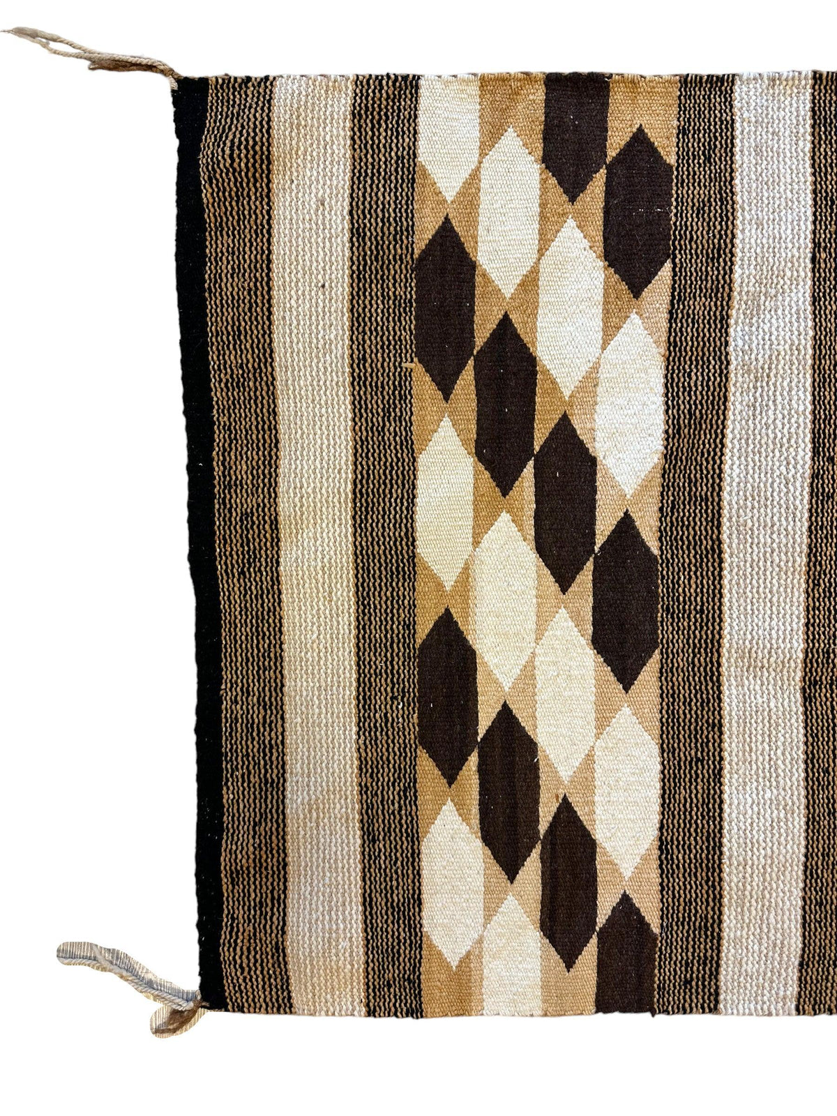Vintage Kilim Rug 3x4 | Brown, Gray & Ivory | Hand-Woven Wool Flatweave - Rugistan, view 4
