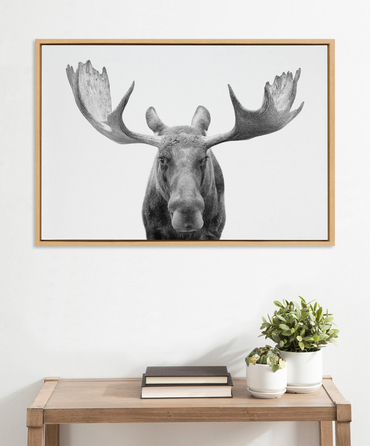 Sylvie Moose Black and White Framed Canvas by Amy Peterson Art Studio